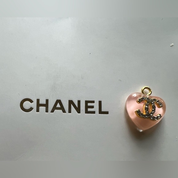 CHANEL Jewelry - Authentic pink heart Chanel Charm (Stamped)